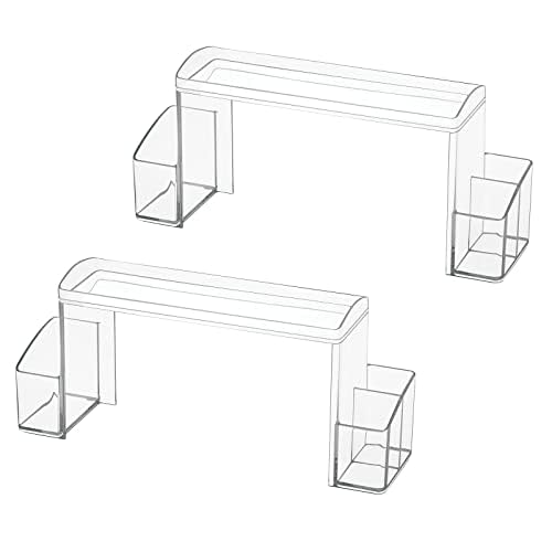 mDesign 2-Tier Clear Cabinet Organizer (2-Pack)