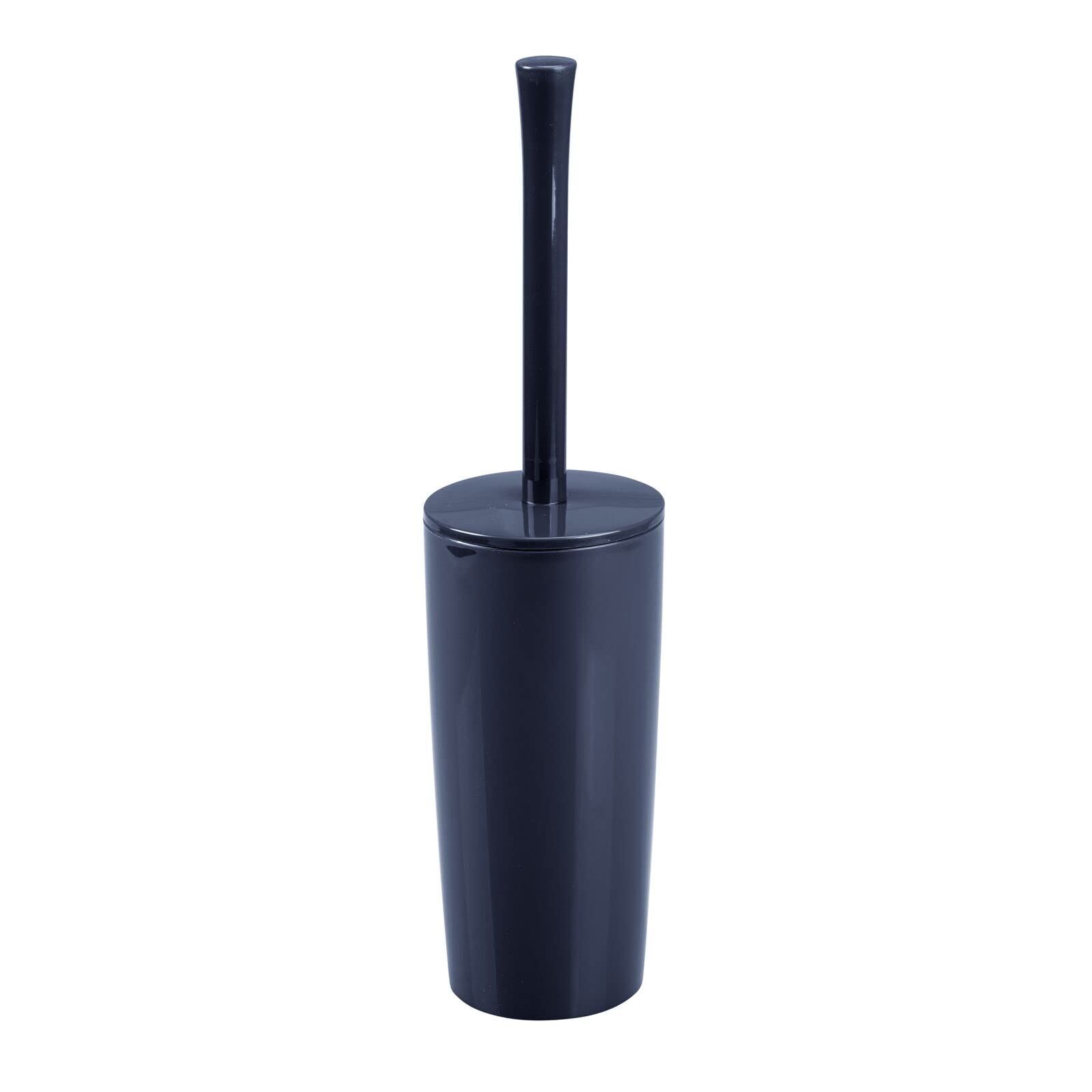 mDesign Slim Plastic Toilet Bowl Brush and Holder Set