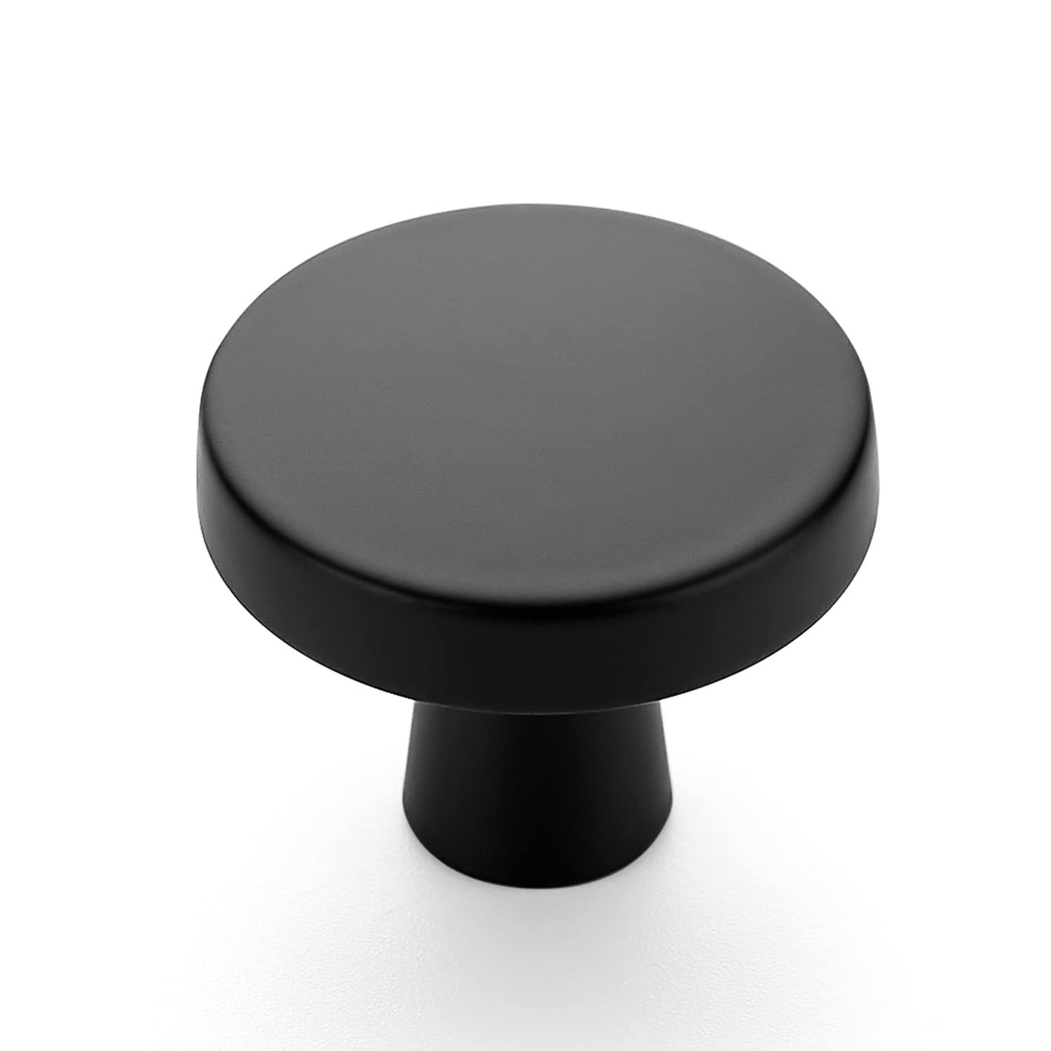 Ravinte 1-1/4in Matte Black Round Knobs (25-Pack)
