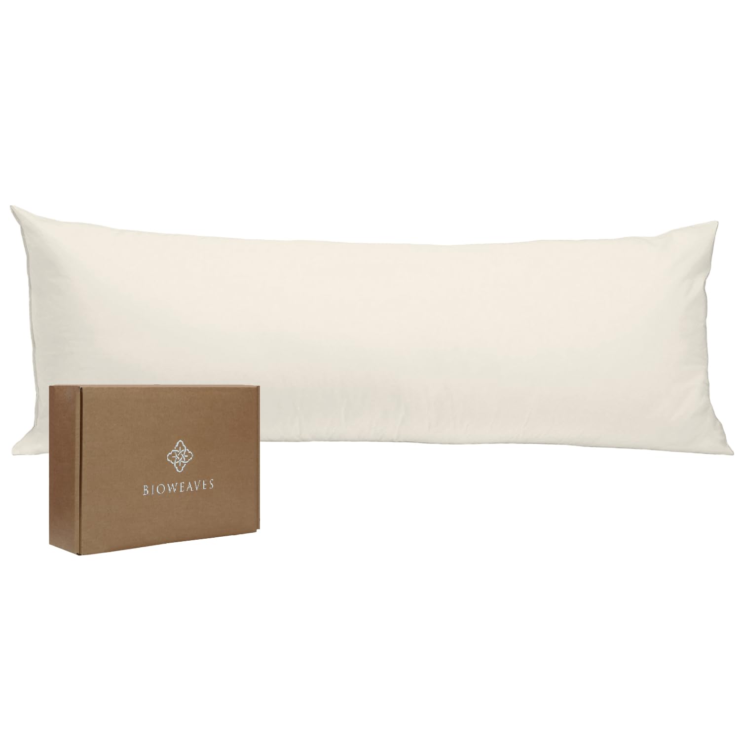 BIOWEAVES Organic Cotton Body Pillow Cover (21x54)