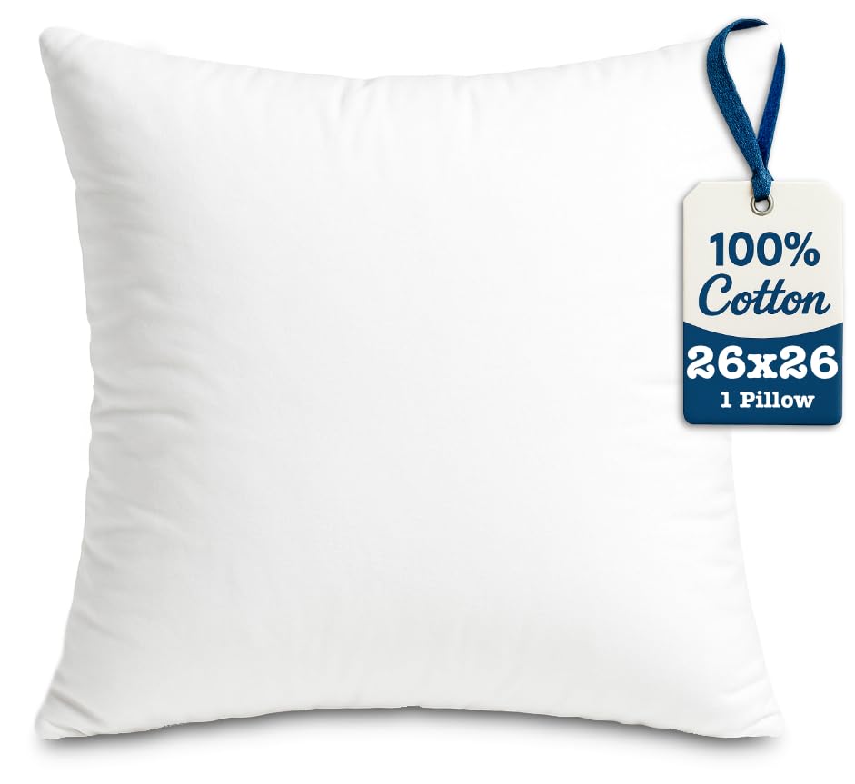 Foamily 26x26 Cotton Throw Pillow Insert