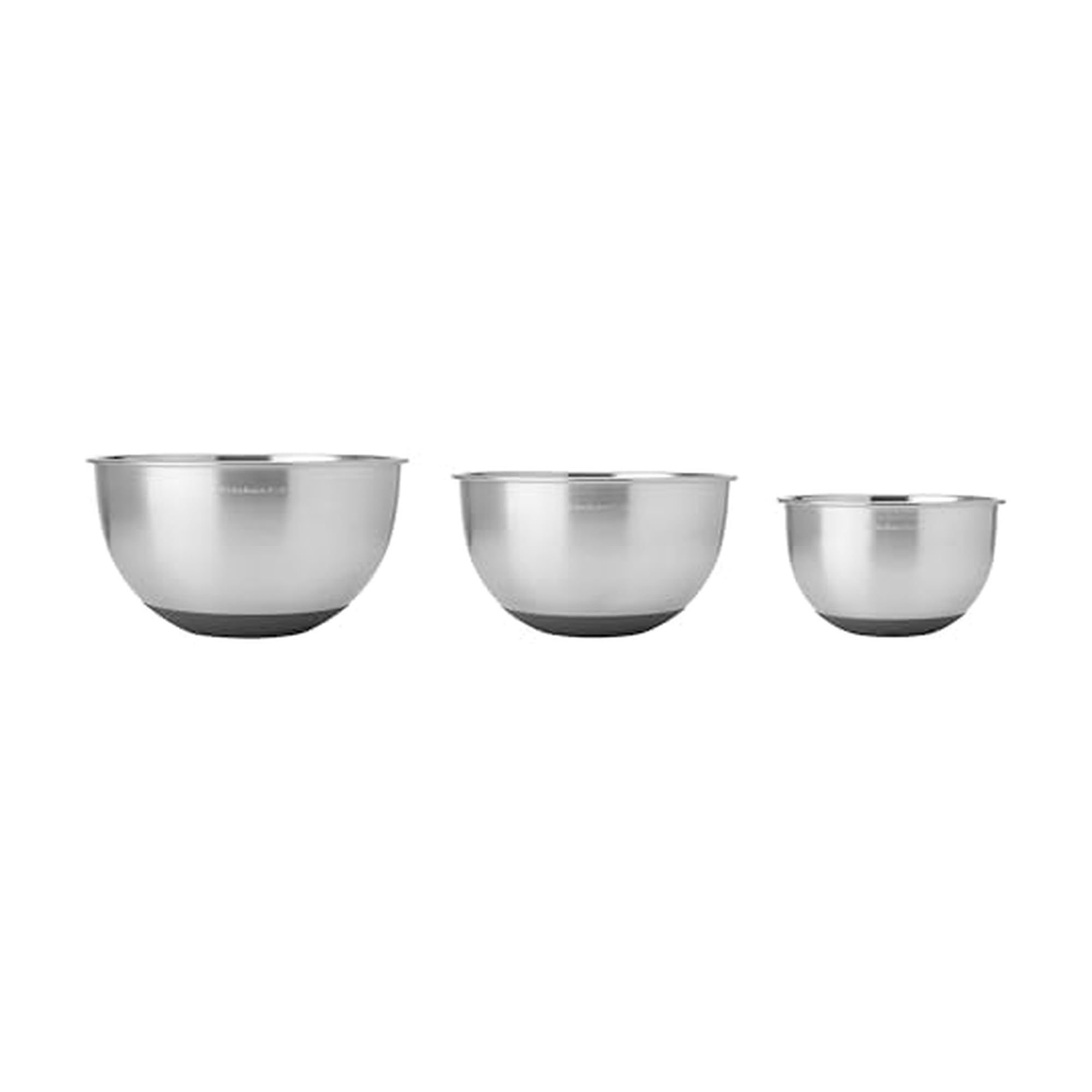 KitchenAid Set of 3 Stainless Steel Mixing Bowls