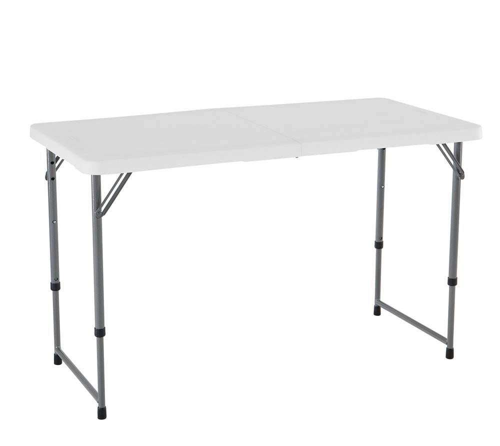 LIFETIME 4-Foot Adjustable Fold-in-Half Table