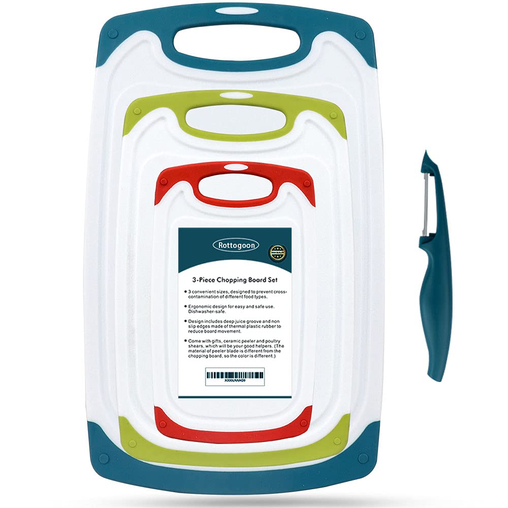 4-Piece Plastic Cutting Board Set (Color Options)