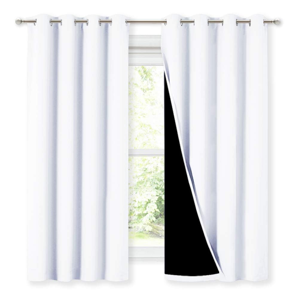 NICETOWN Blackout Curtains (White)