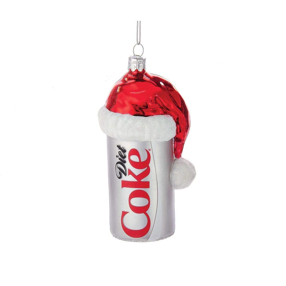 Kurt Adler Diet Coke Can Glass Ornament