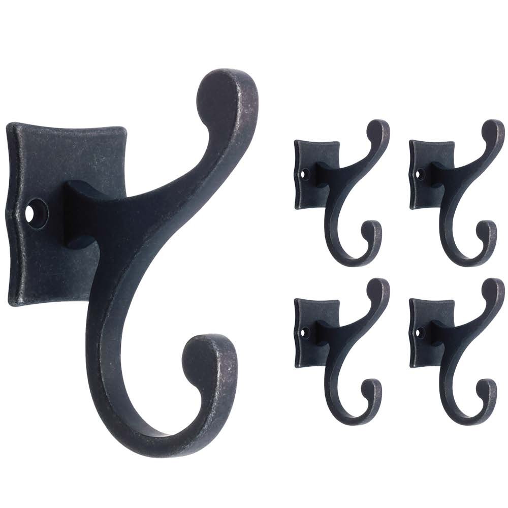 Franklin Brass Double Scroll Coat Hooks (5-Pack)