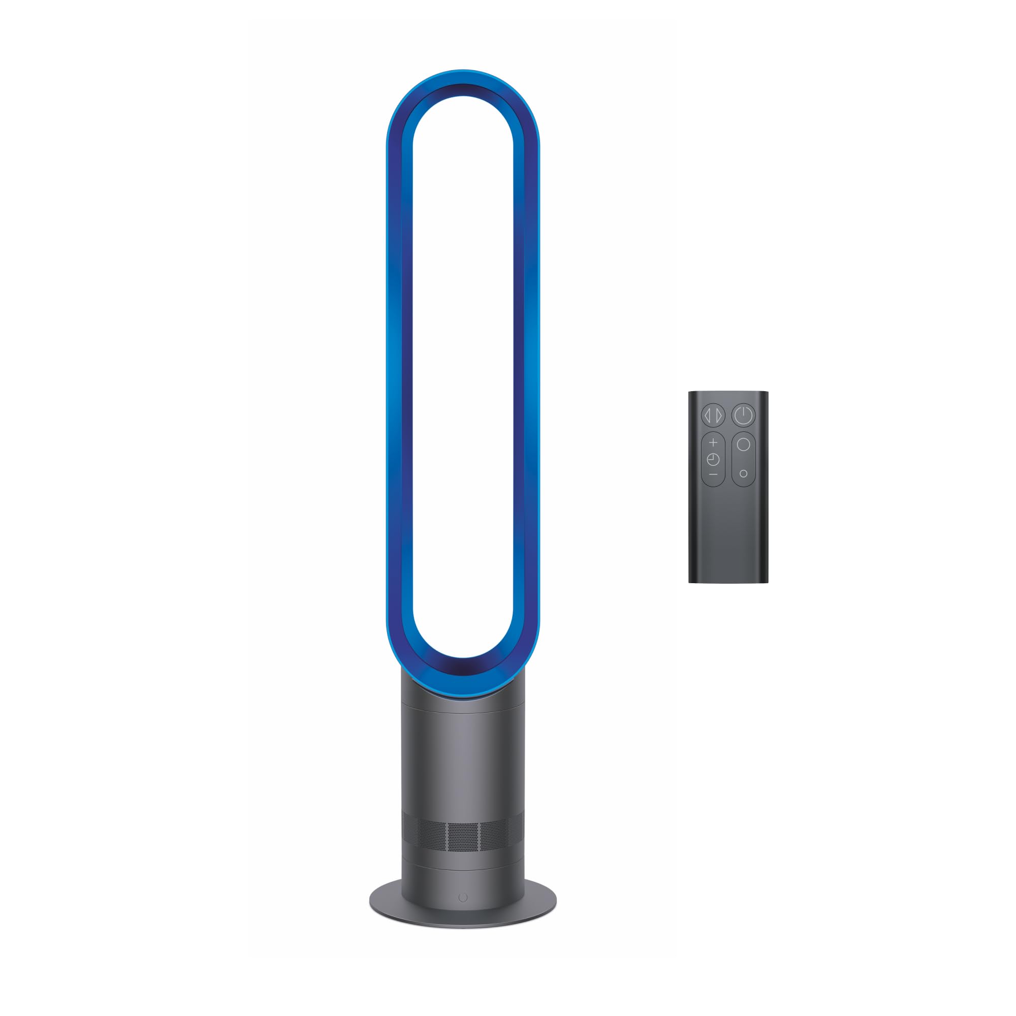 Dyson Cool AM07 Air Multiplier Bladeless Tower Fan, 70° oscillation, 10 levels (Iron/Blue)