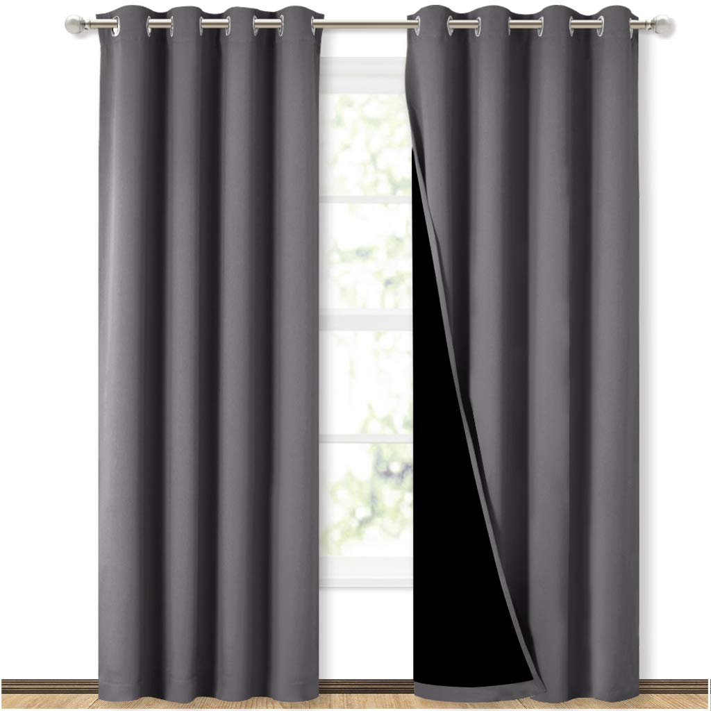 NICETOWN Lined Blackout Curtains, 52 x 84 (2 Panels)