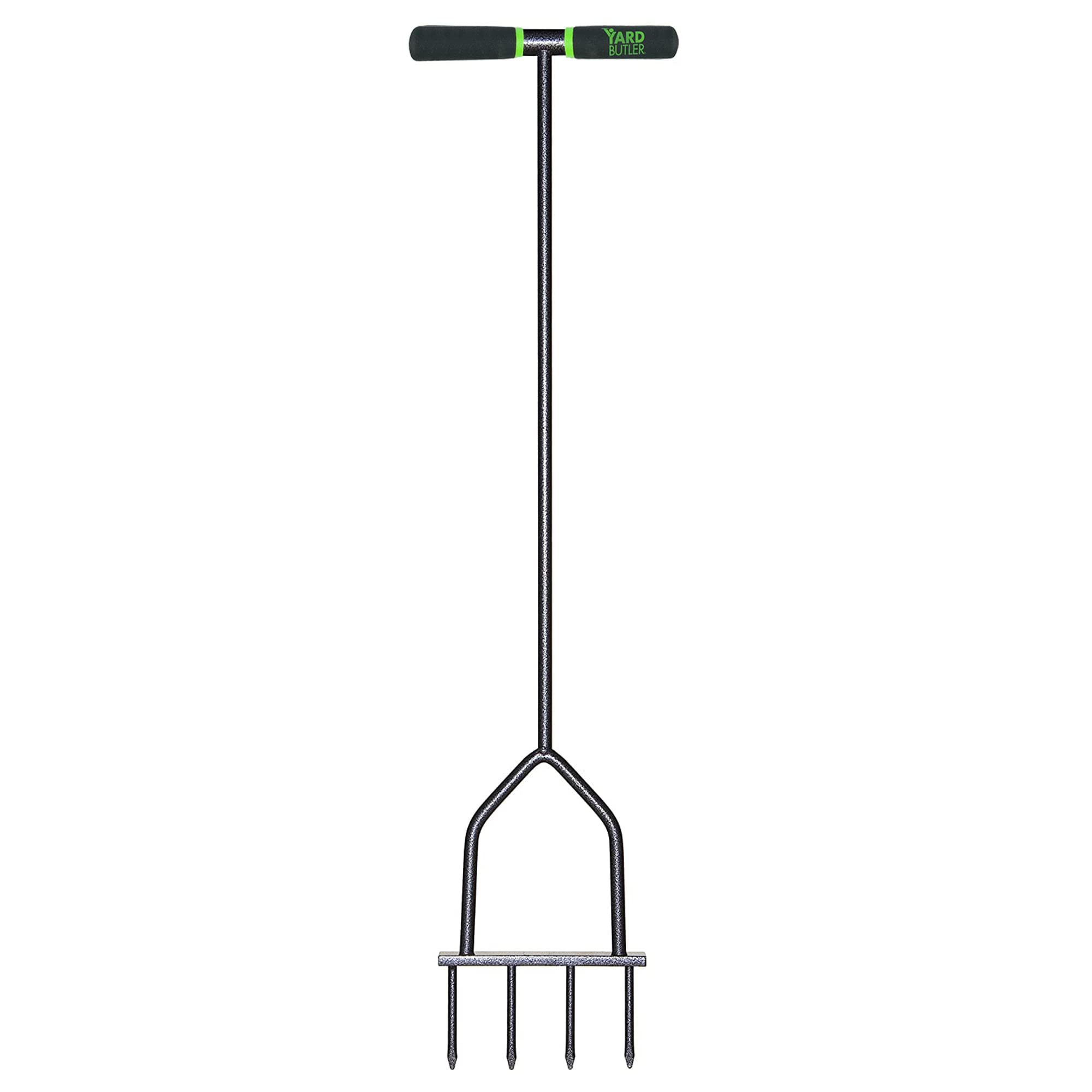 Yard Butler IM-7C Multi Spike Lawn Aerator - Spike Grass Aerator Lawn Tool, Manual Hand Tiller for Garden and Soil - Yard Tools, Gardening Hand Tools, Dethatcher Rake, Edger Lawn Tool - 37 Inches