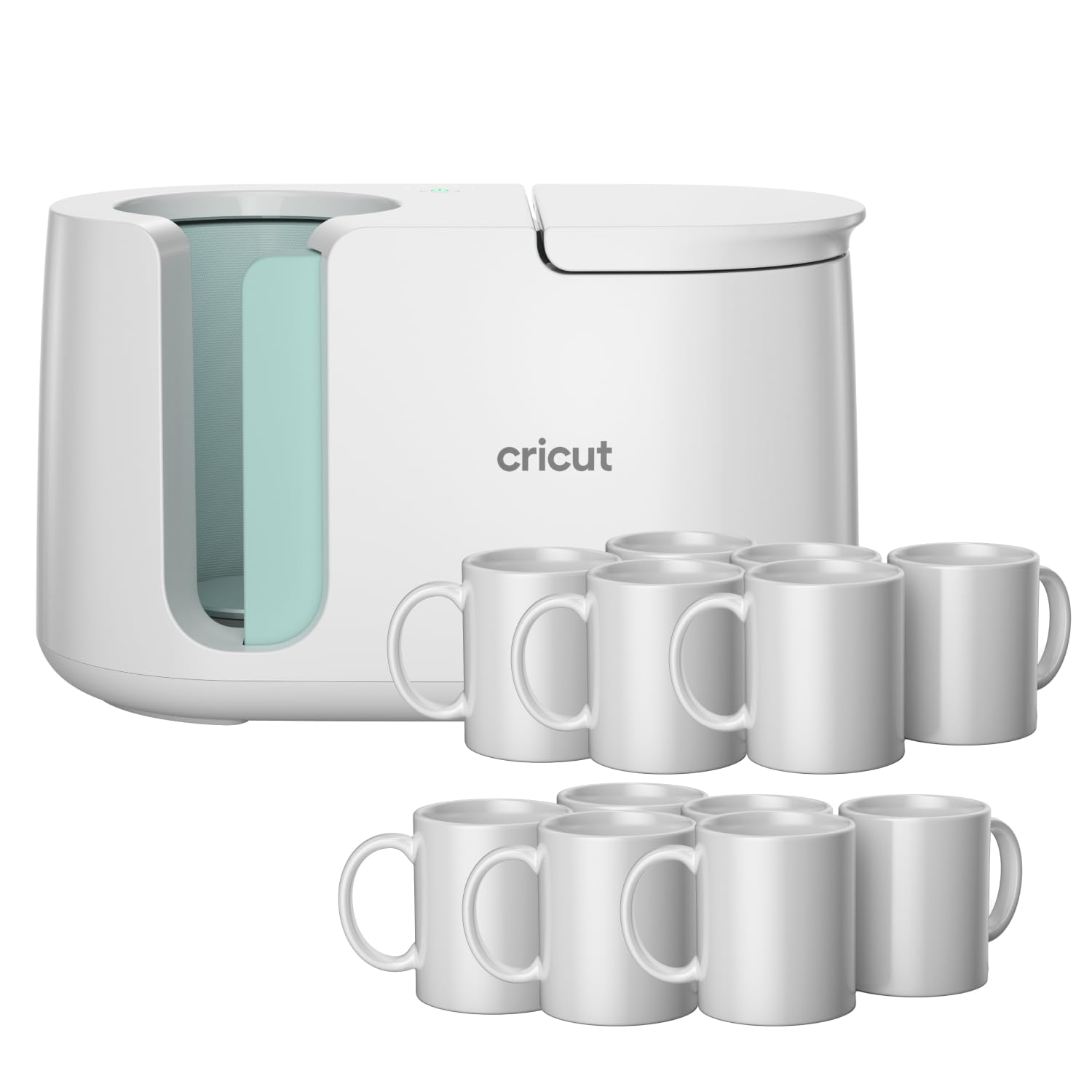 Cricut Mug Press + 12 Blank Mugs (12oz)