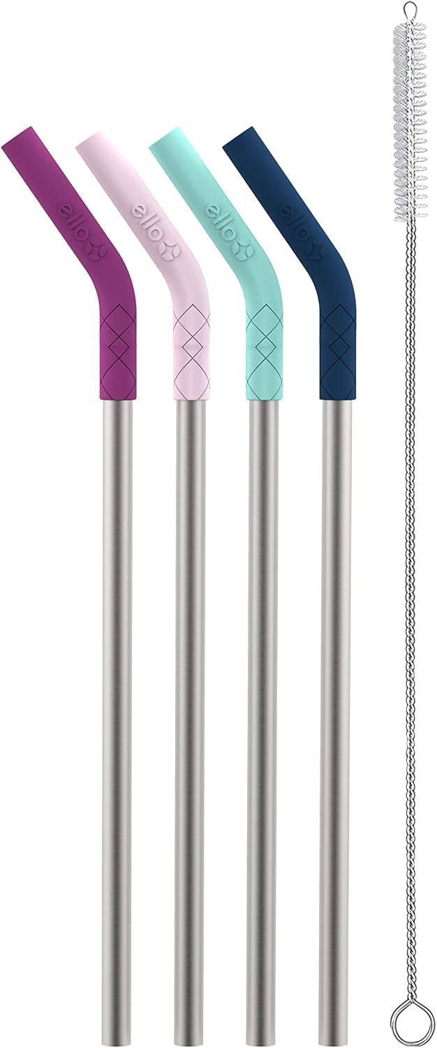 Ello Impact Stainless Steel Straws (4‑Pack)