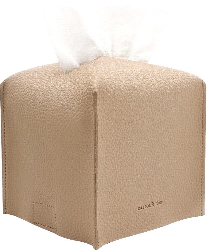 Carrot's Den PU Leather Square Tissue Box Cover