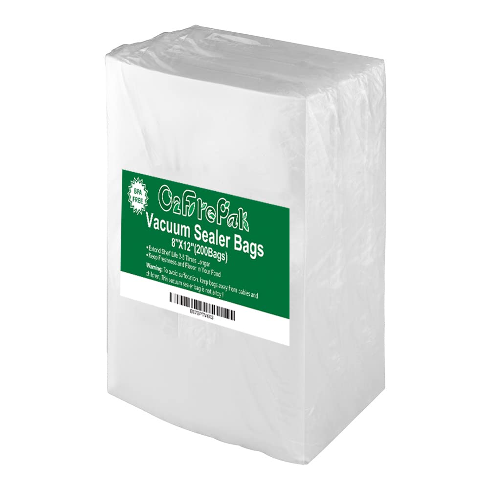 O2frepak 8x12 Precut Vacuum Bags (200ct)
