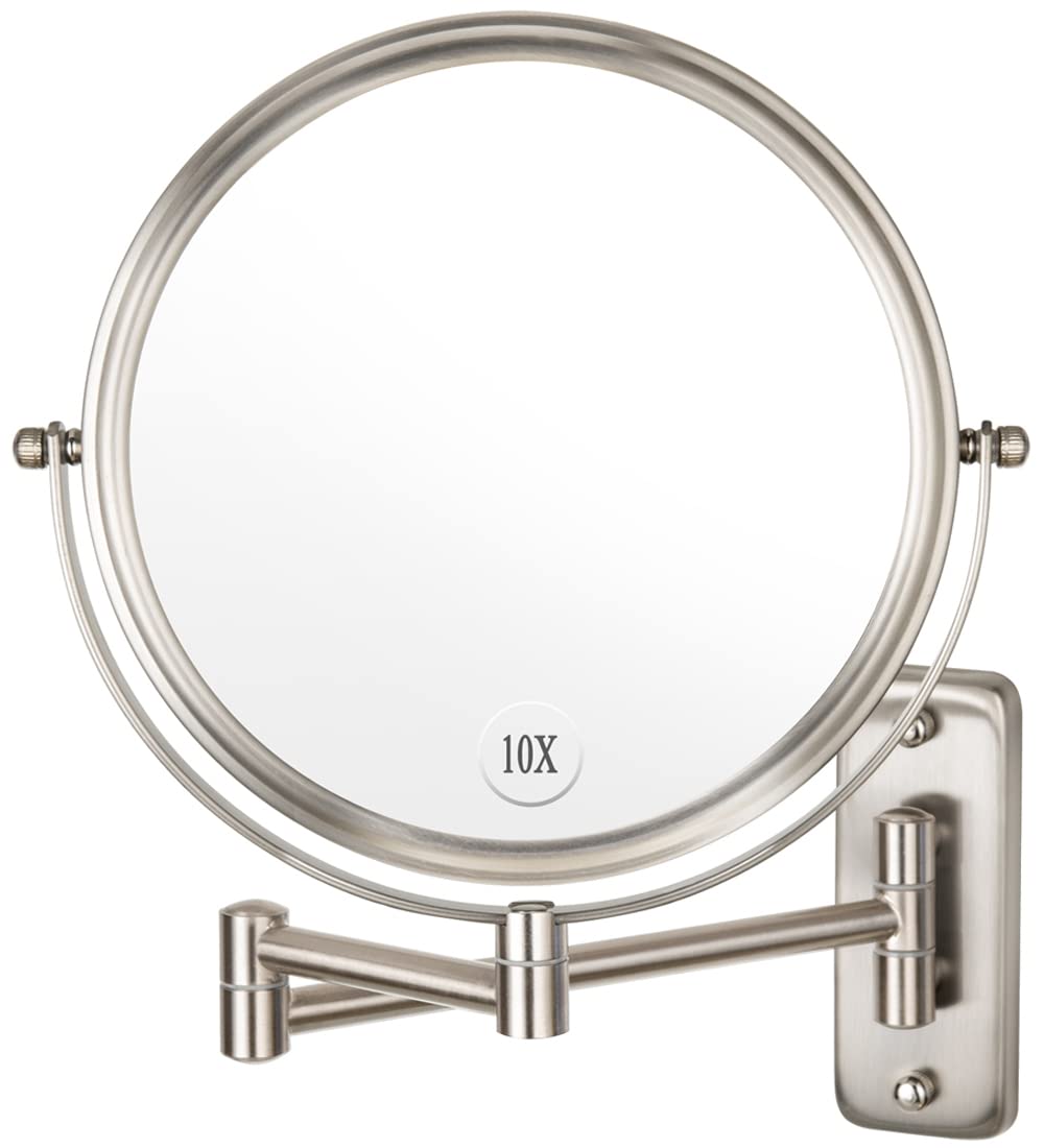 ALHAKIN Wall-Mounted Extendable Mirror — 1x/10x