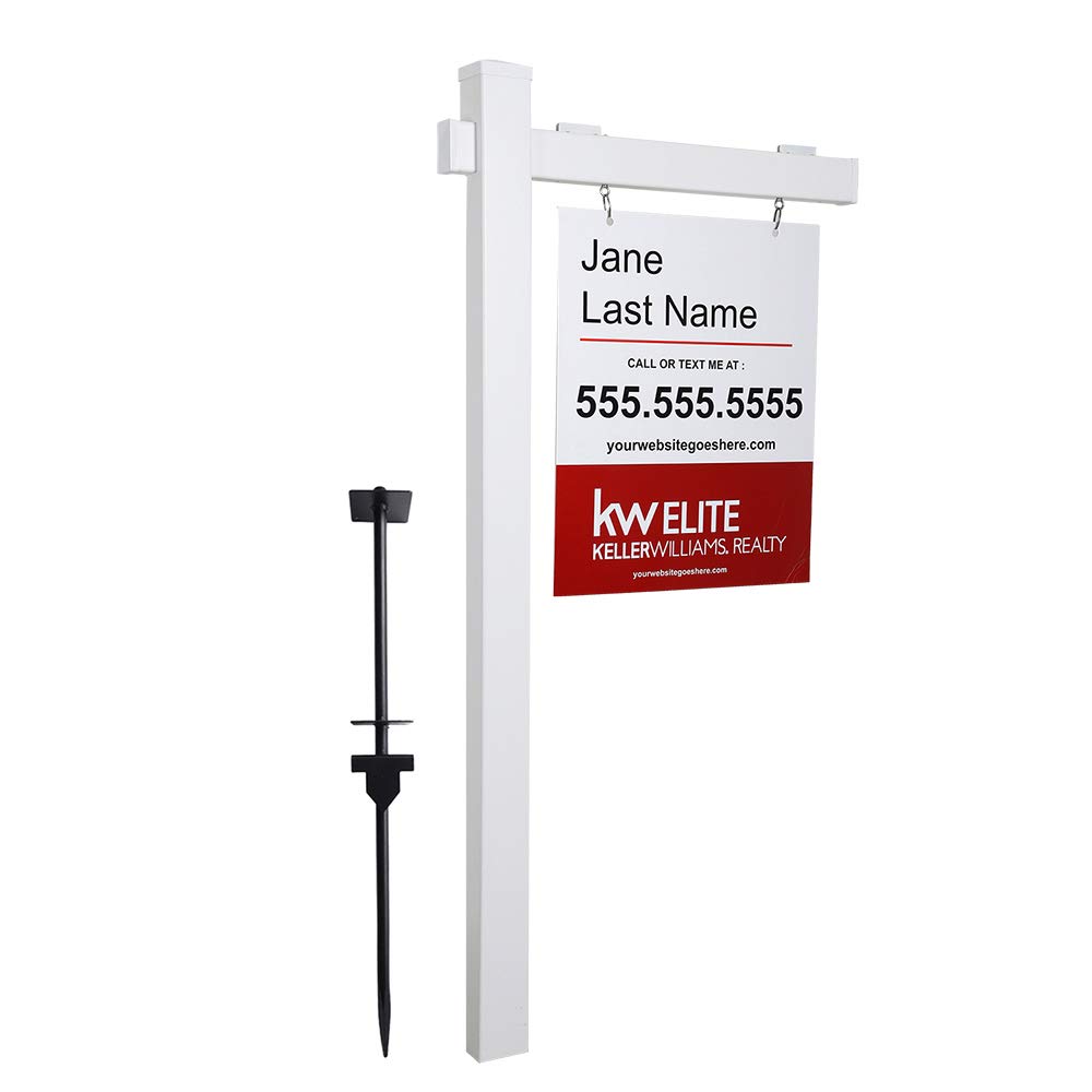 Vinyl PVC 6 ft Real Estate Sign Post