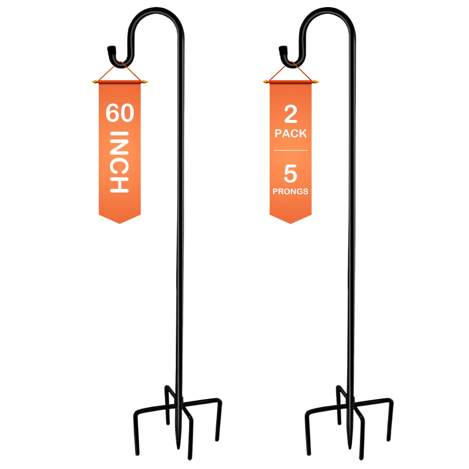 Ottsuls 60-inch Adjustable Shepherd Hooks