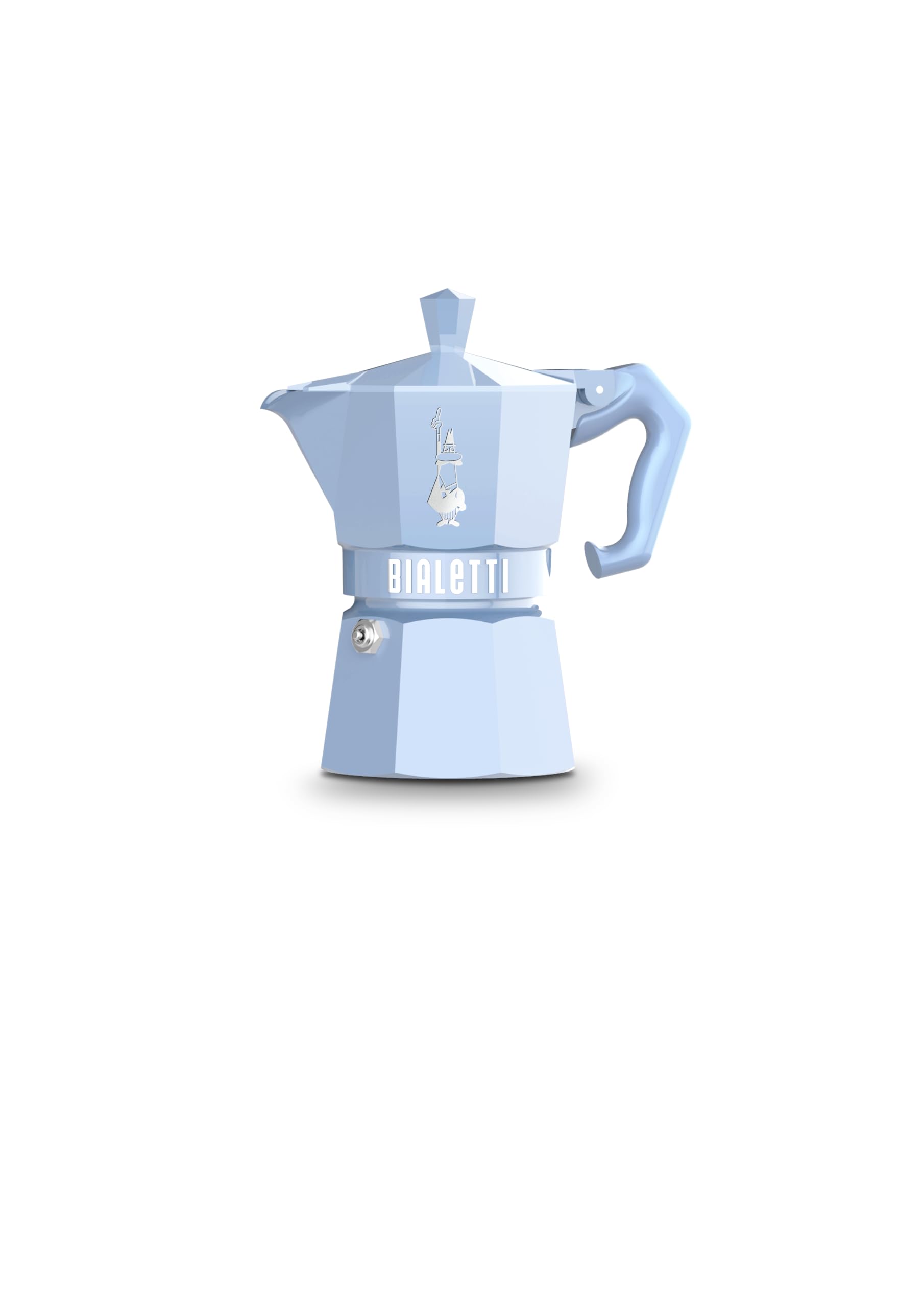Bialetti Mocha Exclusive Sky Blue 3-Cup Open Fire