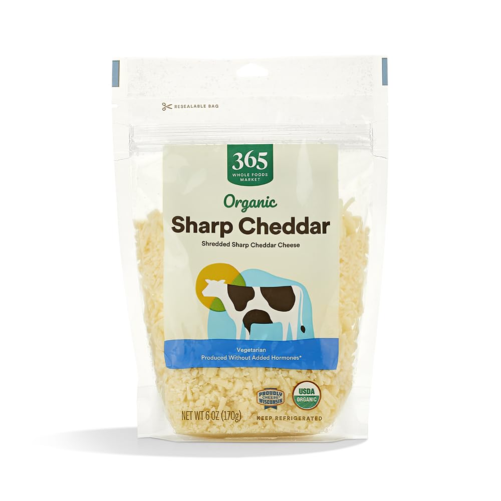 365 Organic Sharp Shredded Cheddar