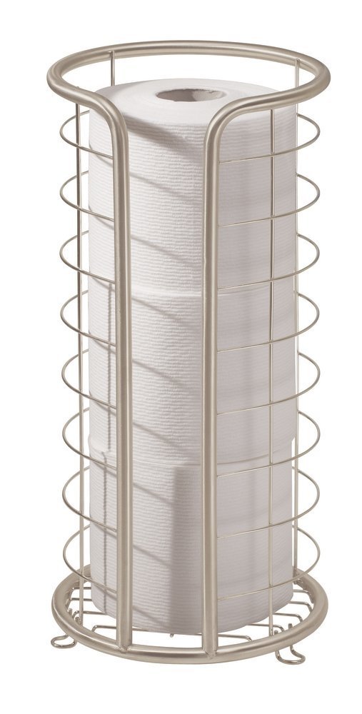 mDesign Metal Toilet Paper Stand