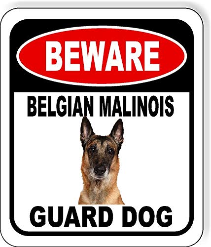 Aluminum Composite Beware Guard Dog Sign 8.5x10