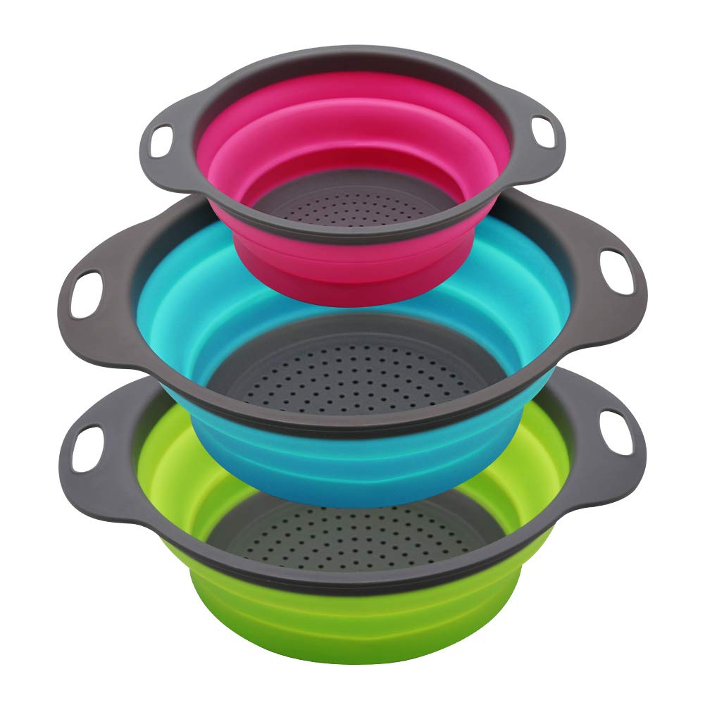 Qimh Collapsible Colander Set (3-Piece)