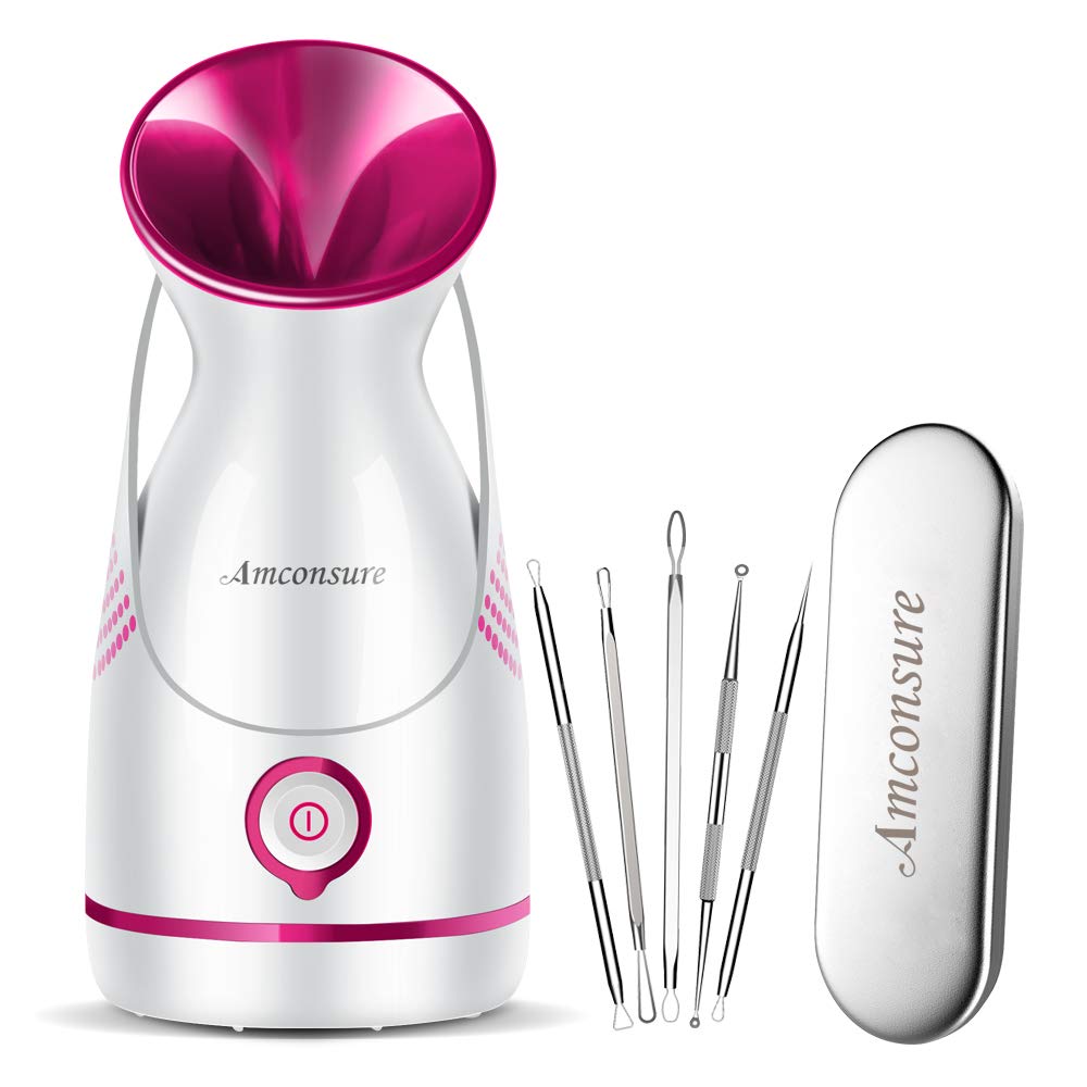 Amconsure Nano Ionic Facial Steamer (A-rose Red)