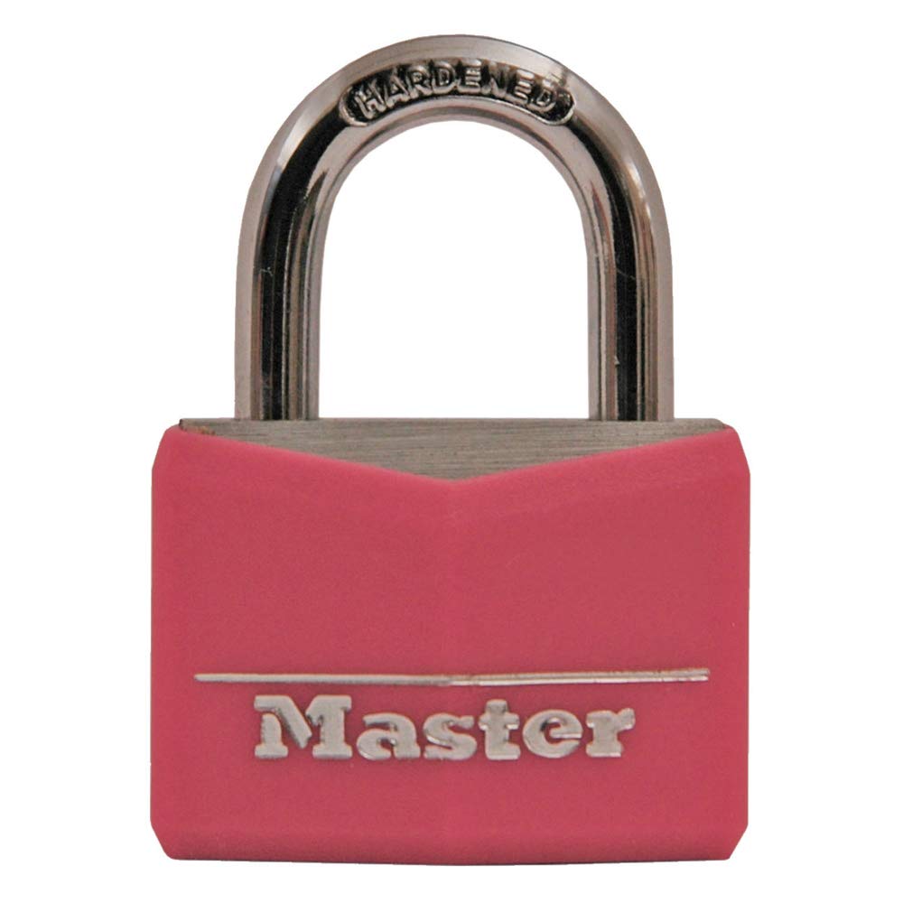 Master Lock Pink Covered Aluminum Keyed Padlock, 146D