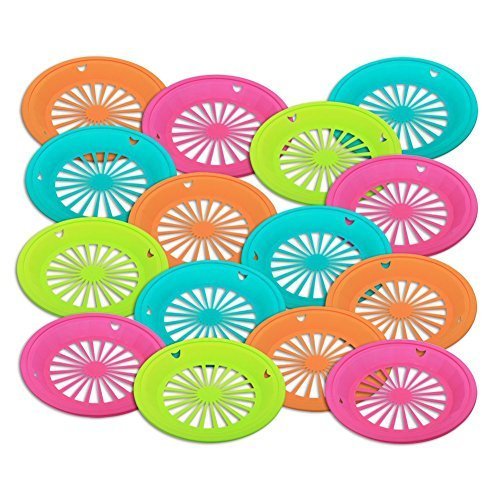 Reusable 9" Paper Plate Holders (Bright Colors, 12-pack)