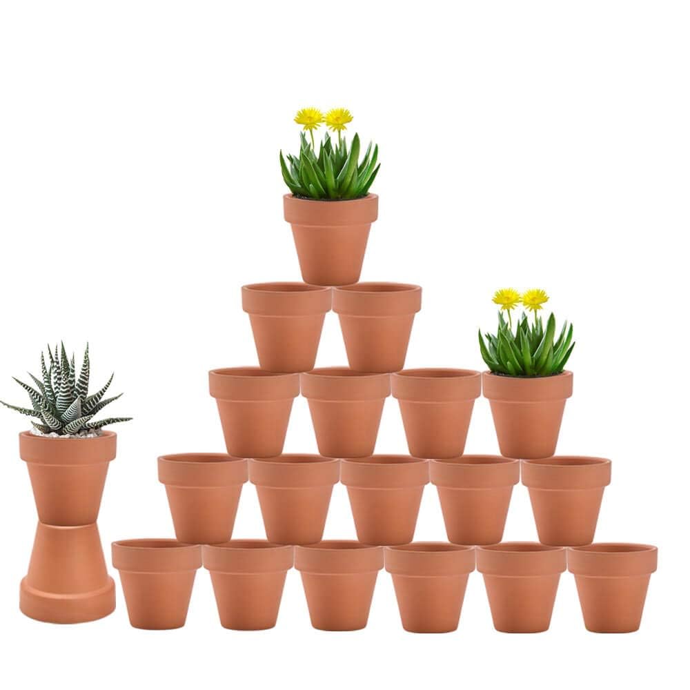 vensovo 3-inch Terracotta Pots (20-Pack)