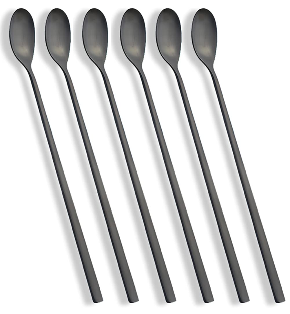 AOOSY 9-inch Matte Black Long Spoon