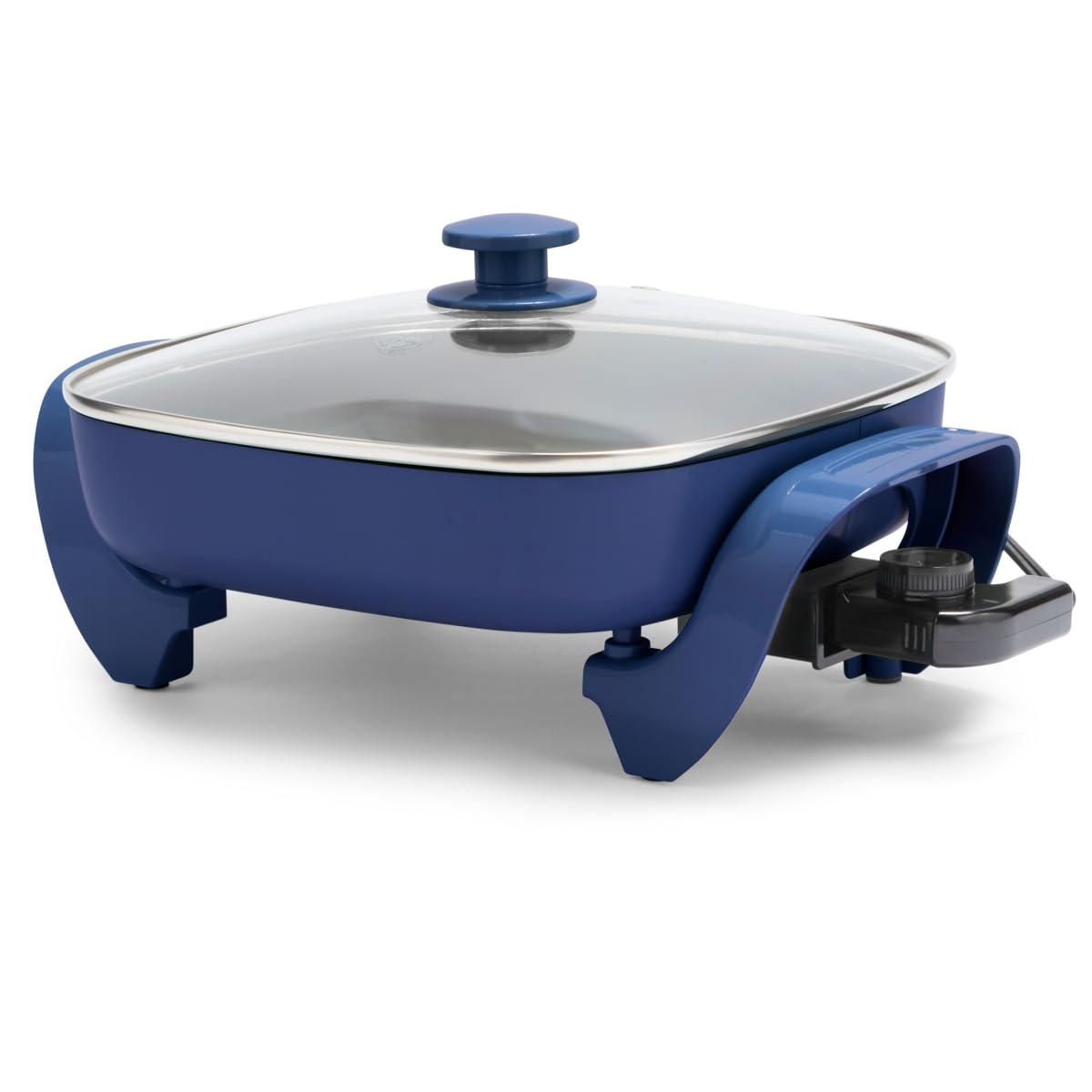 GreenLife 12" 5QT Square Electric Skillet, Blue Night