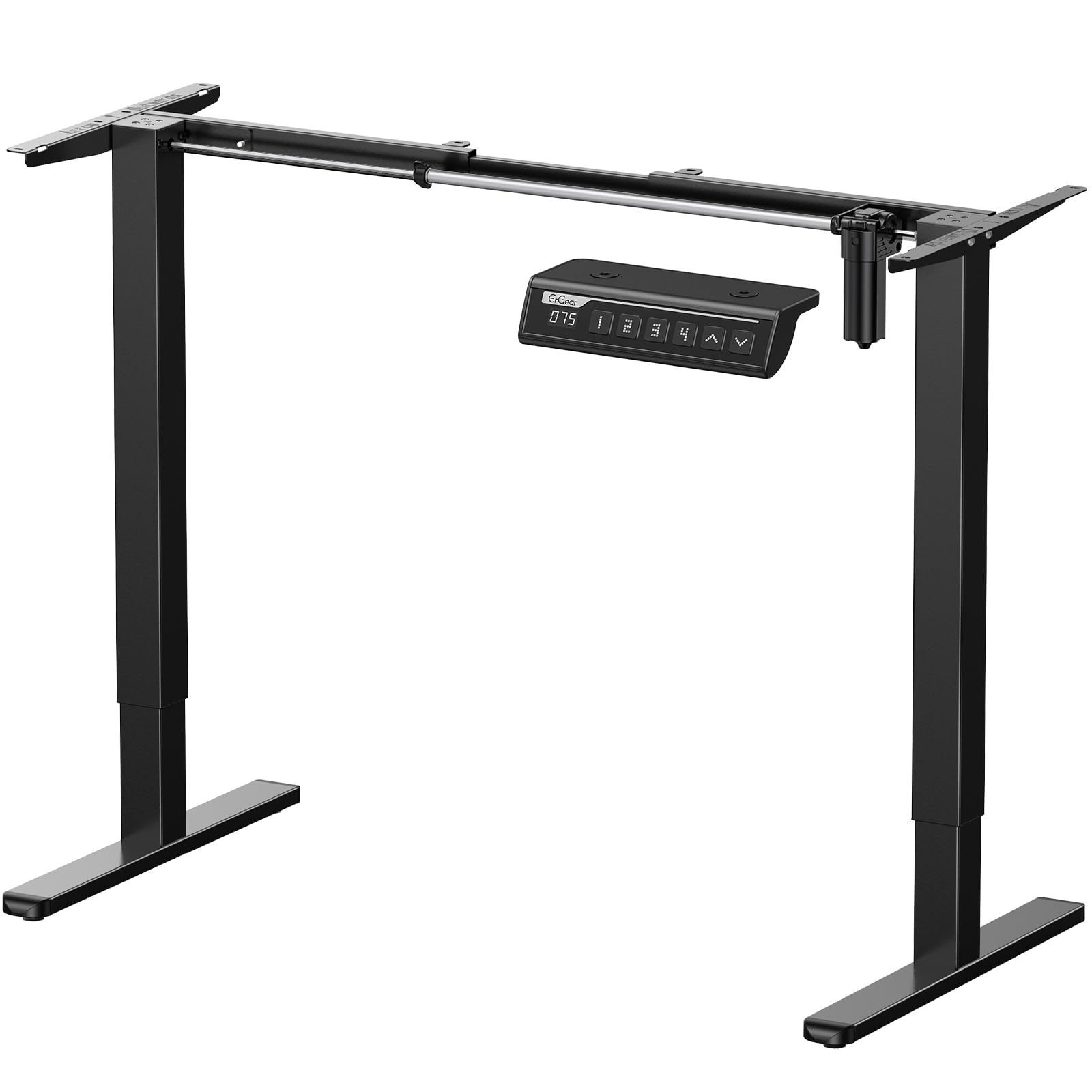 ErGear Electric Stand Up Desk Frame — 4 Memory Height Settings, Anti-Collision, Heavy-Duty Steel Base