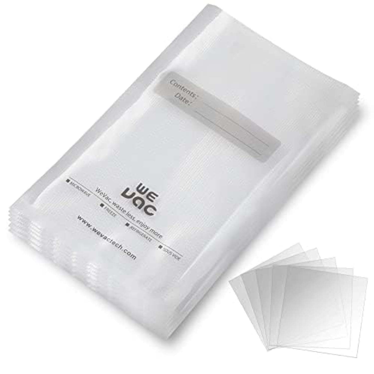 Wevac 8x12 Precut Vacuum Sealer Bags