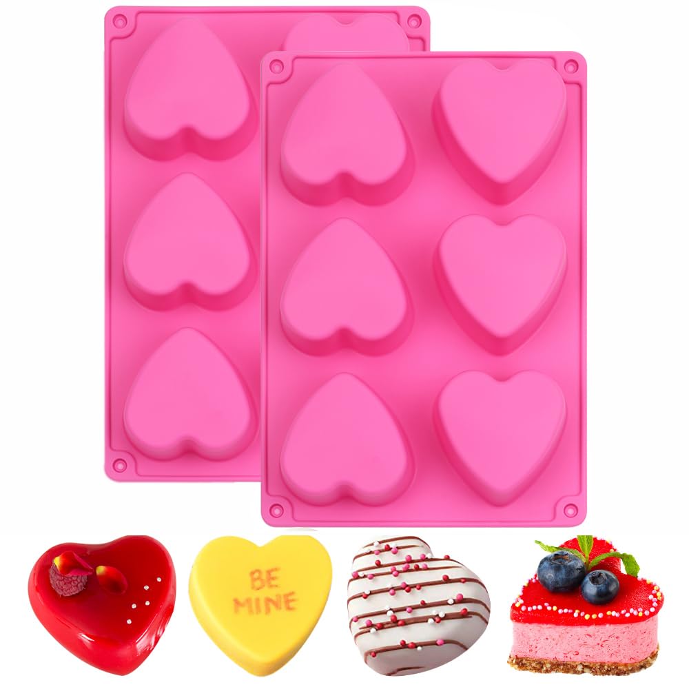 Heart-Shaped Silicone Mold Set (6 cavities)