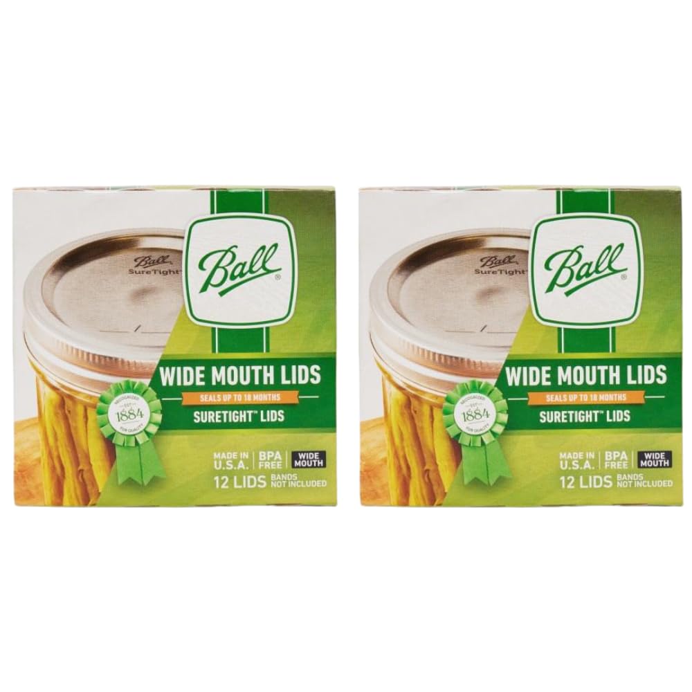 Ball Wide-Mouth Replacement Lids, 12-count