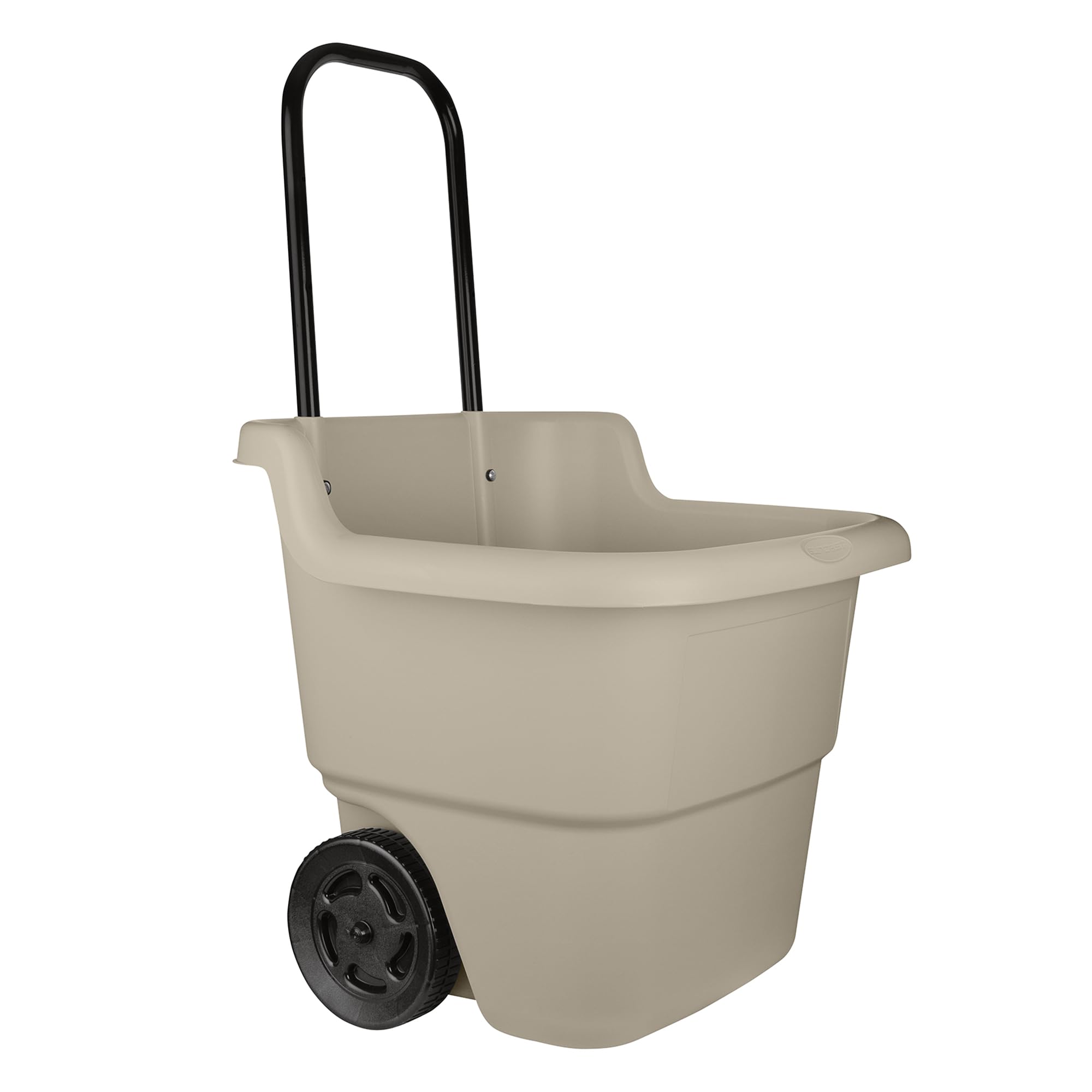 Suncast Garden Cart on Wheels, Taupe 15.5-Gallon Resin Outdoor Utility Yard Cart