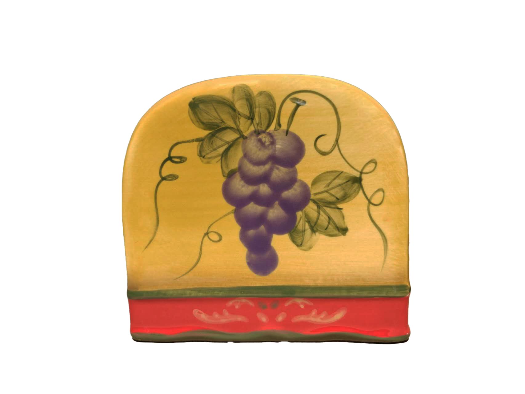 ACK Tuscany Hand-Painted Grapes Napkin Holder