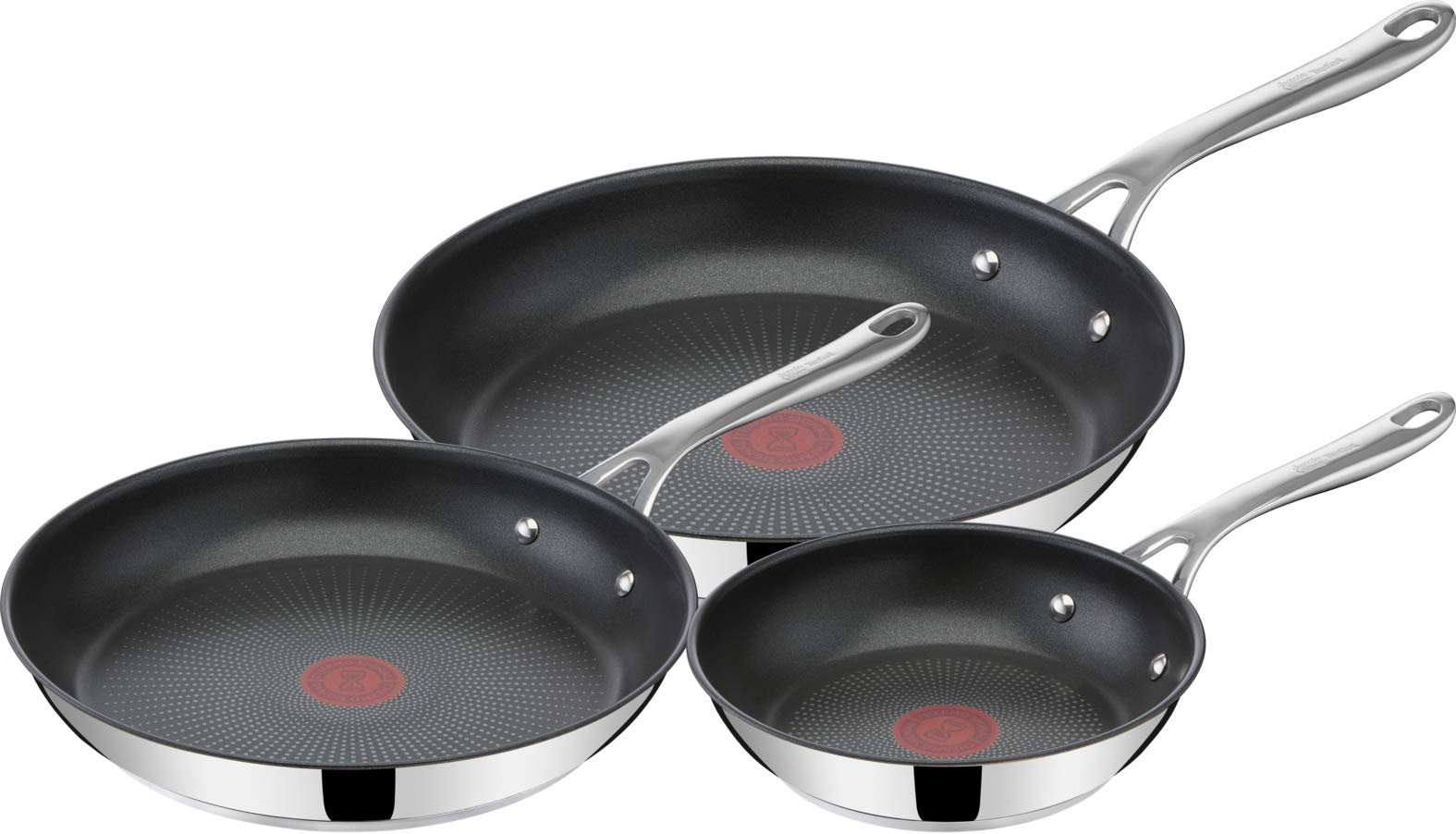 T-fal Jamie Oliver Stainless Steel Nonstick Frying Pan Set (3-Piece)