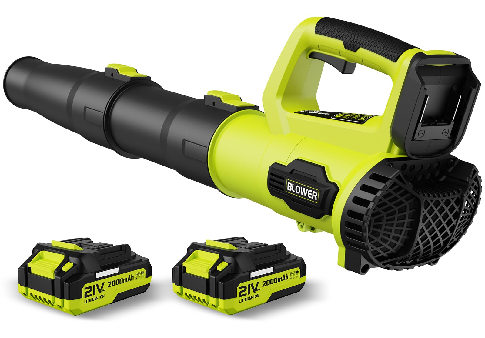 LEAPUL 21V Cordless Blower — 2×2.0Ah Batteries & Fast Charger