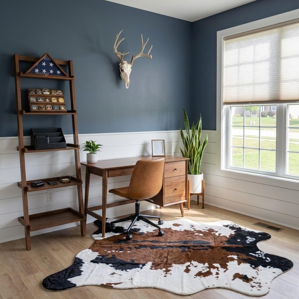 MustMat Brown Cow Print Rug