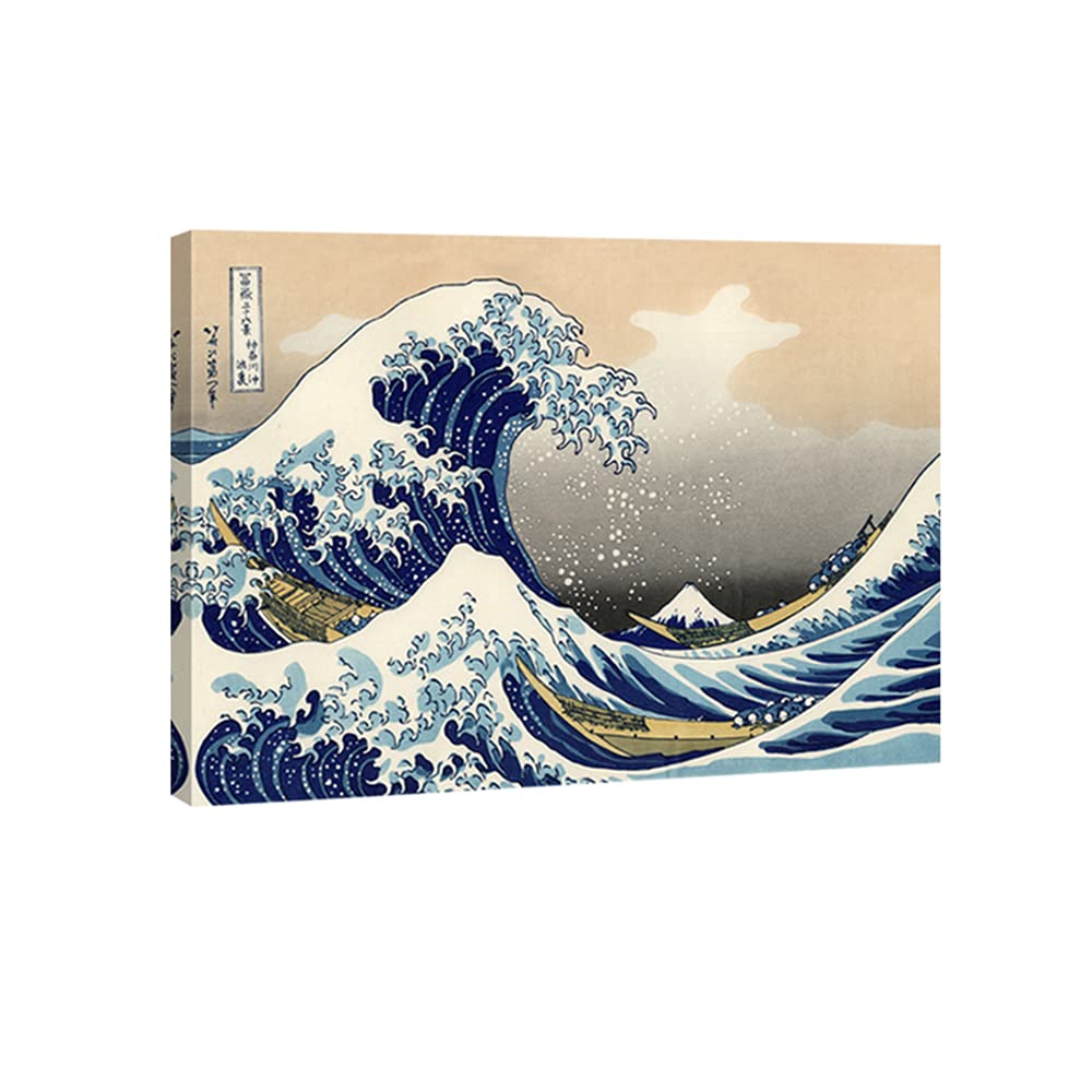 Wieco Art Great Wave Canvas