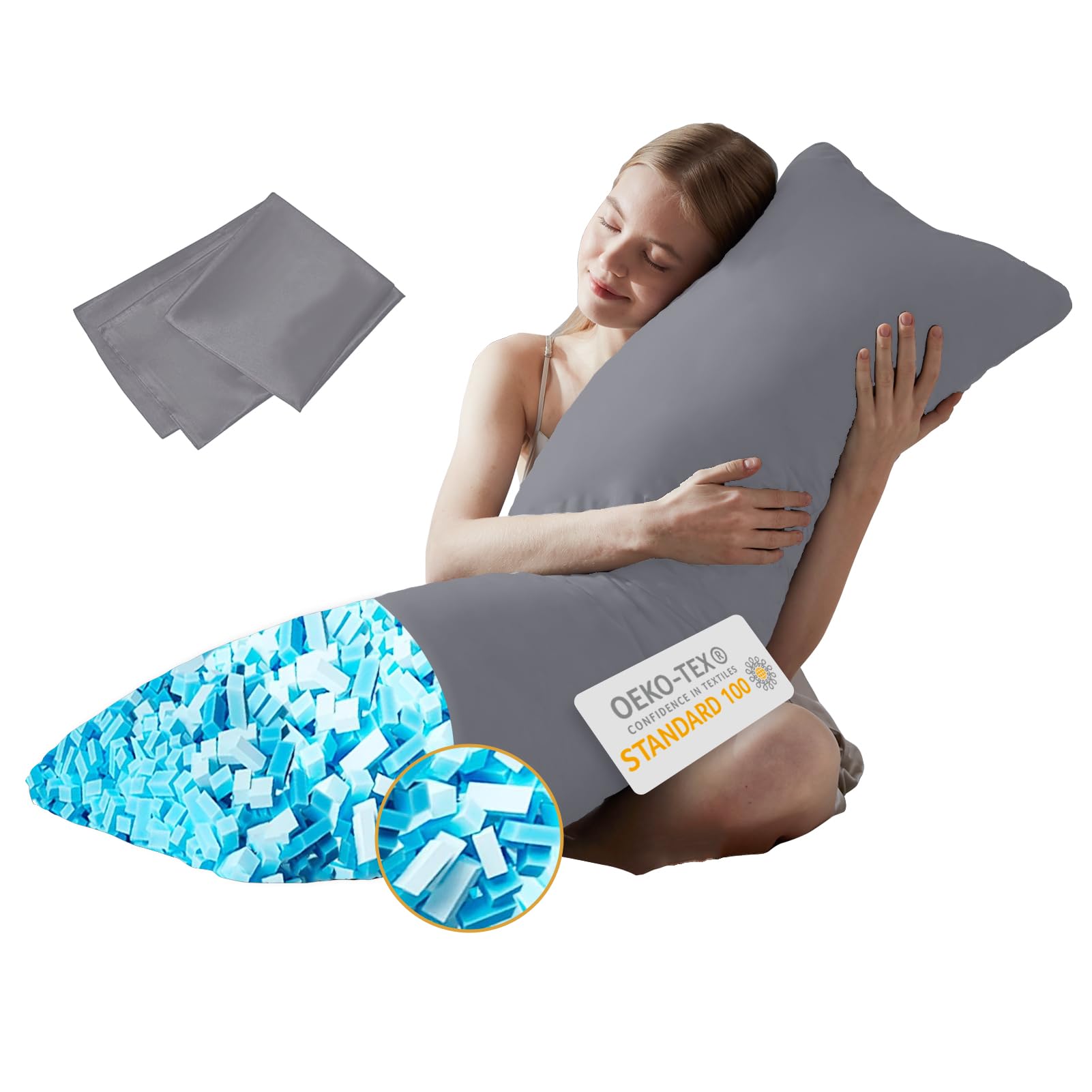 DOWNCOOL Memory Foam Body Pillow