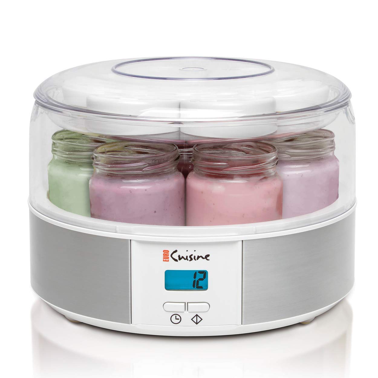 Euro Cuisine Yogurt Maker - YMX650 Automatic Digital with 7 Glass Jars