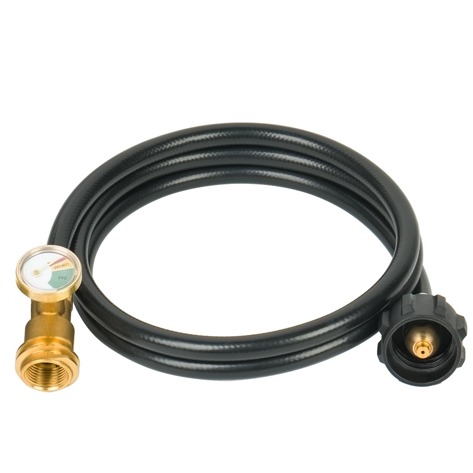 SHINESTAR 5-Foot Propane Extension Hose with Gauge