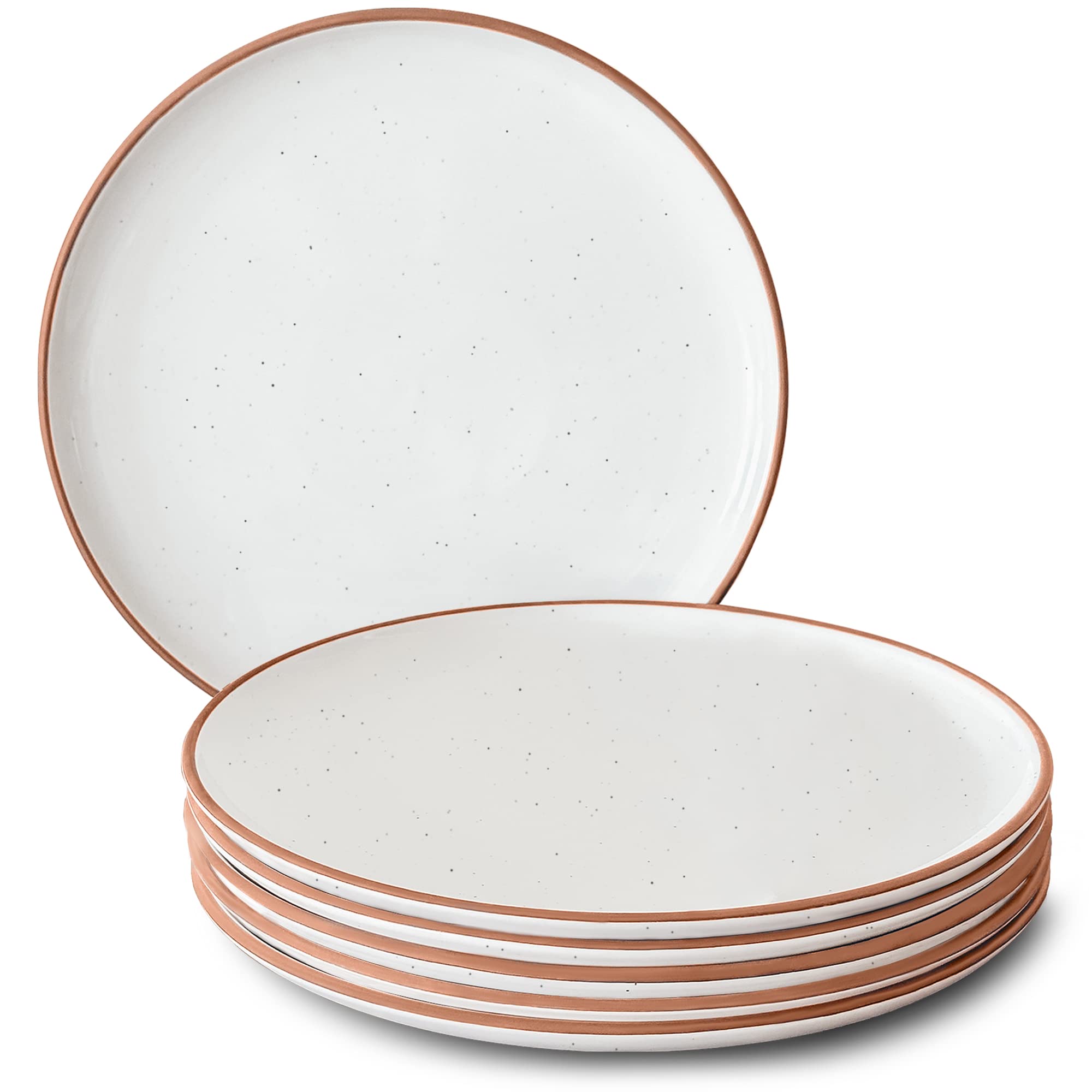 Mora Hit Pause Ceramic Dinner Plate (Vanilla White)