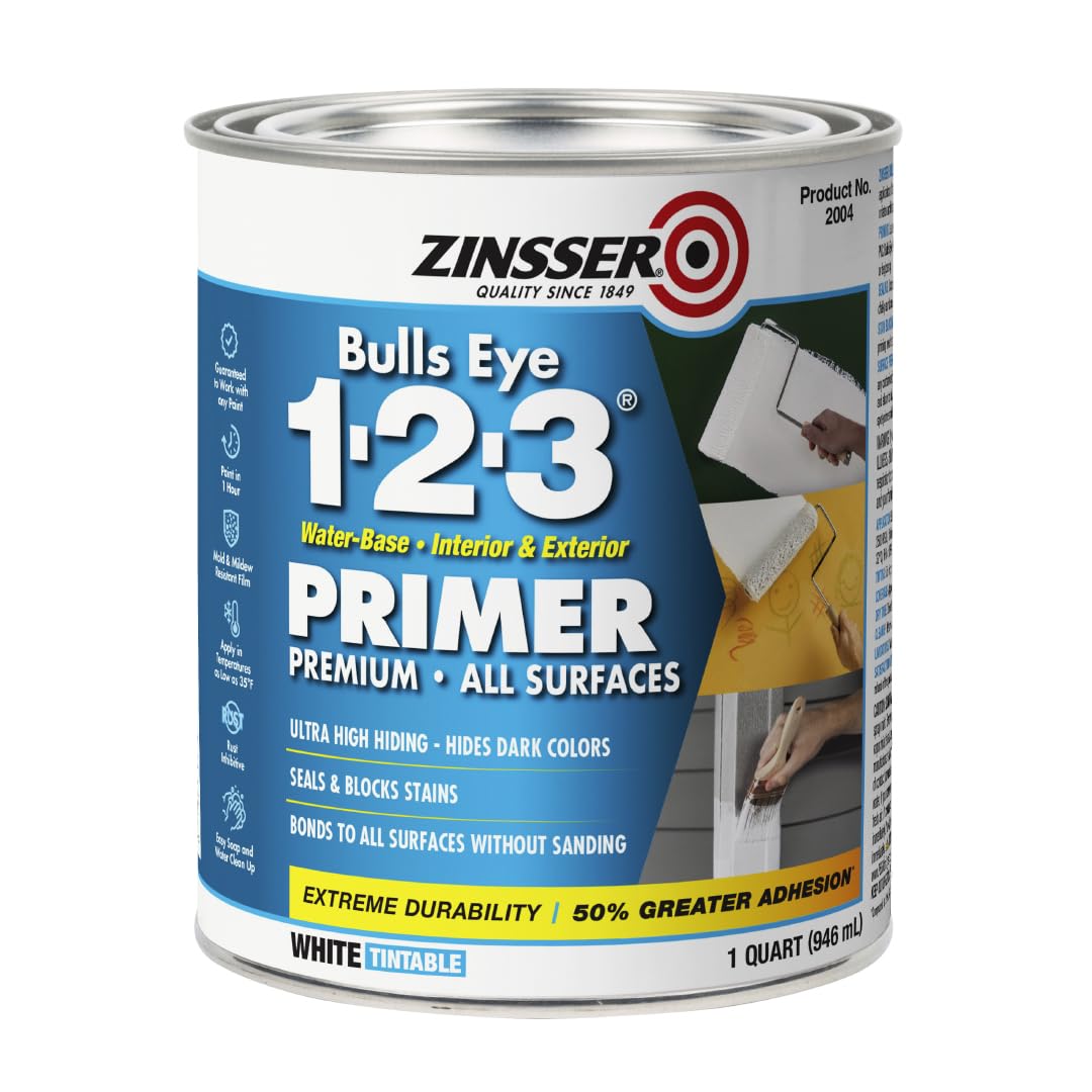 Bulls Eye 1-2-3 Primer Sealer Stain Killer — Quart, White