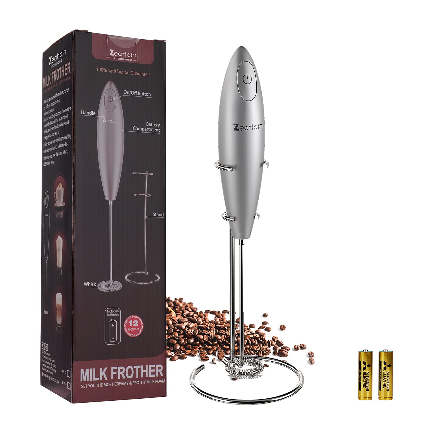 Zeattain Handheld Milk Frother