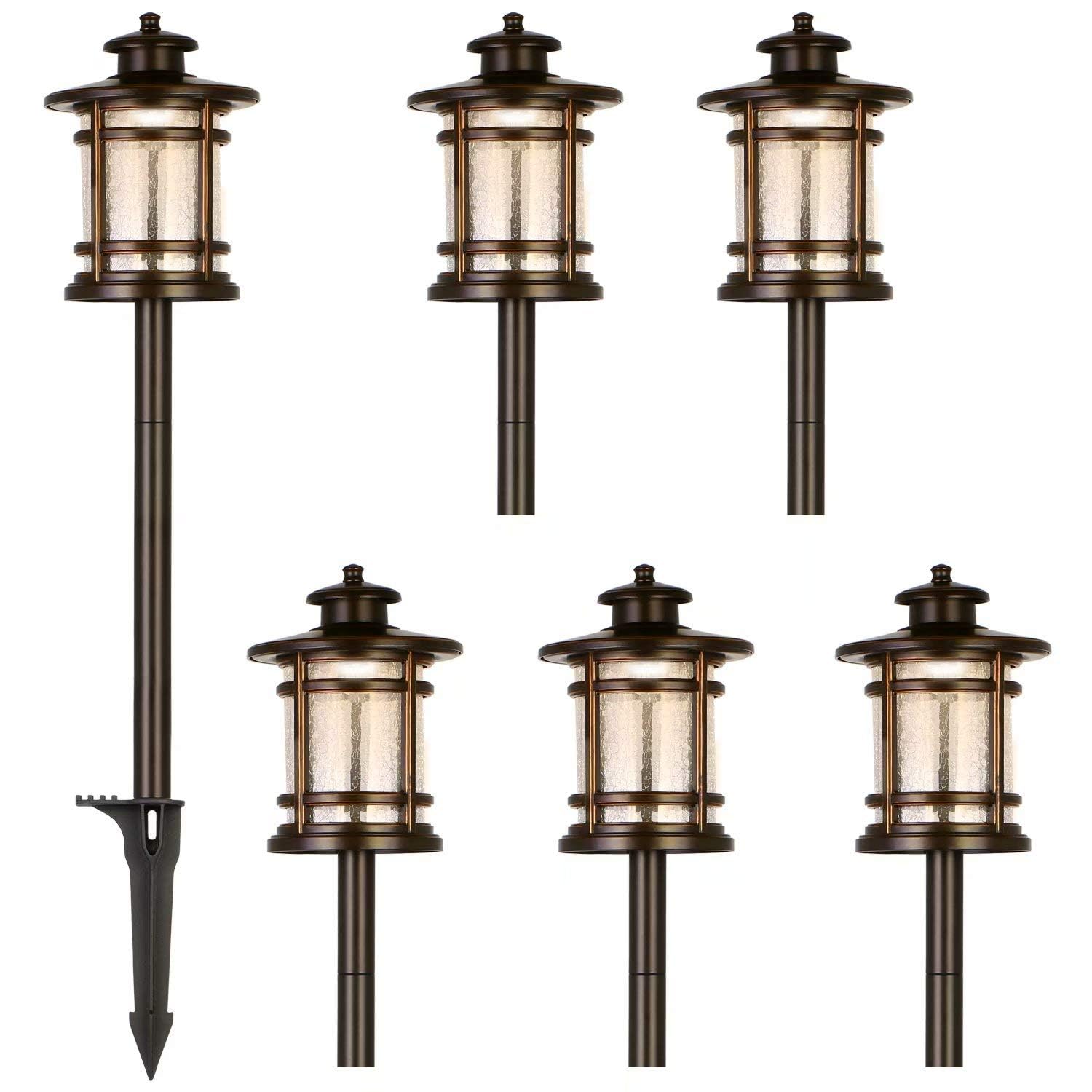 hykolity Cast Aluminum Path Lights