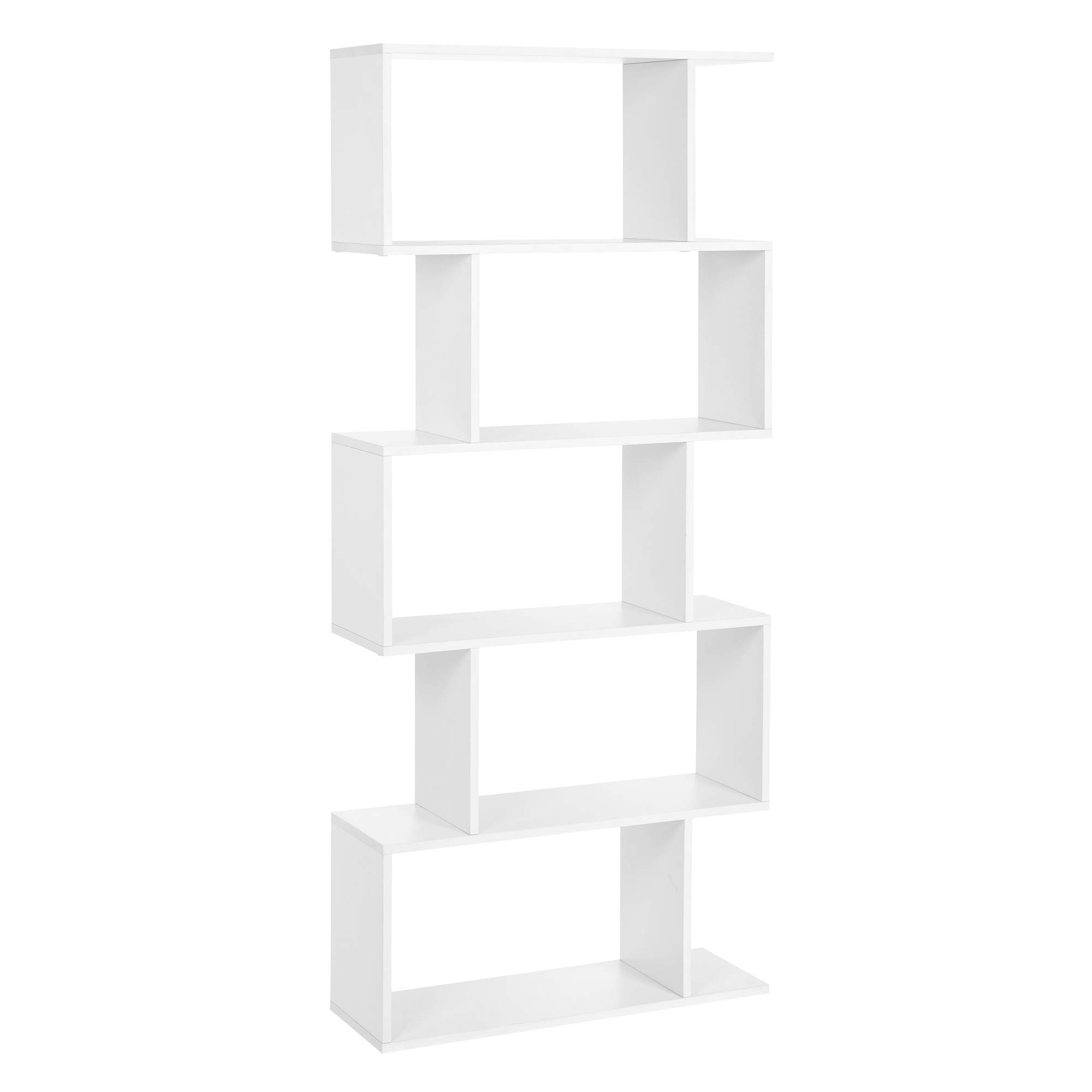 VASAGLE 5‑Tier Freestanding Bookcase (White)